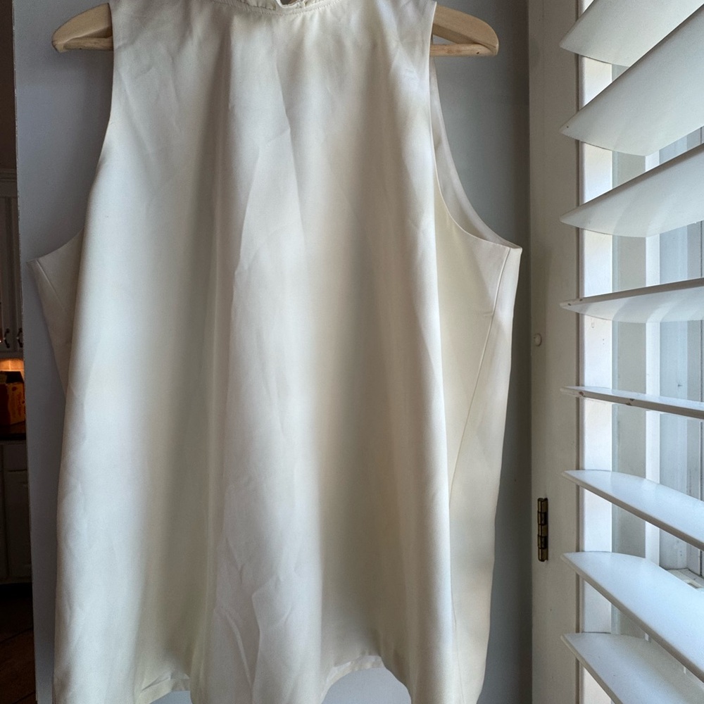 Tuckernuck Ivory Ruffle Neck Blouse - Picture 7 of 16